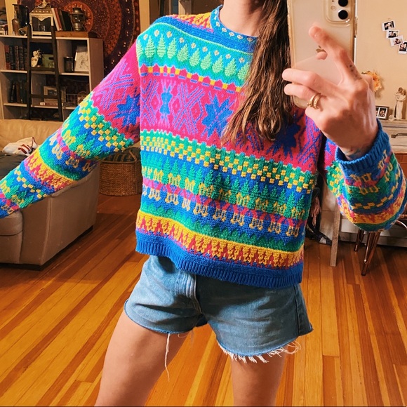 Liz Wear Vintage Neon Chunky Knit 